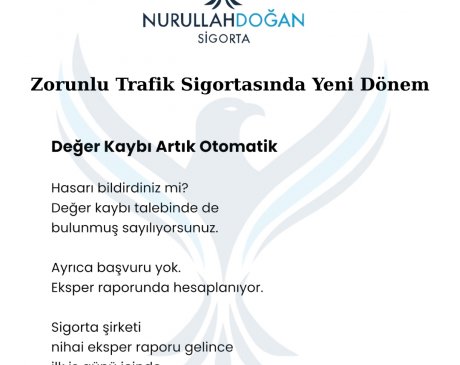 TRAFİK SİGORTASINDA YENİ DÖNEM